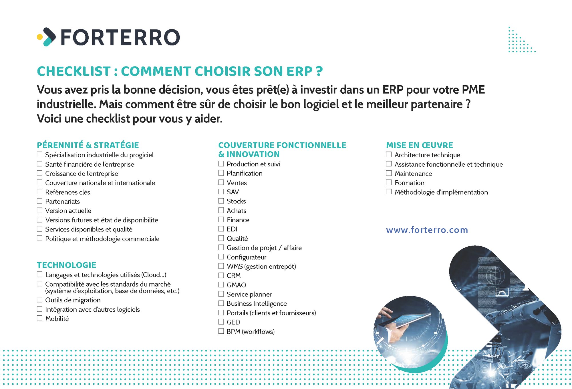 FWE_Forterro_Checklist_Choix_ERP FWE_Forterro_Checklist_Choix_ERP